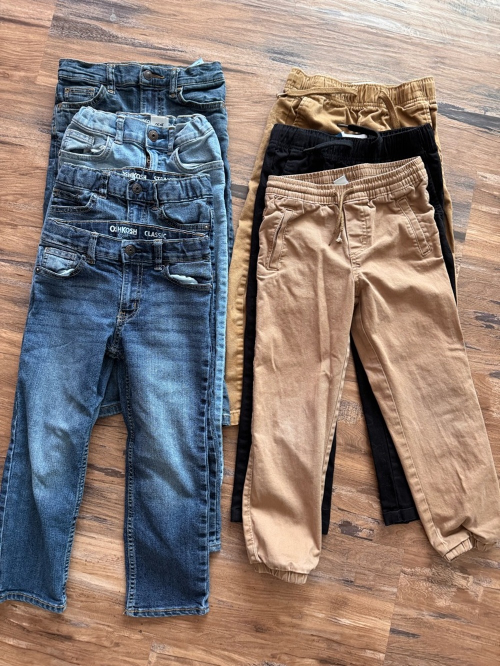 Boys Jeans & Pants - Blue Denim, Tan, Black